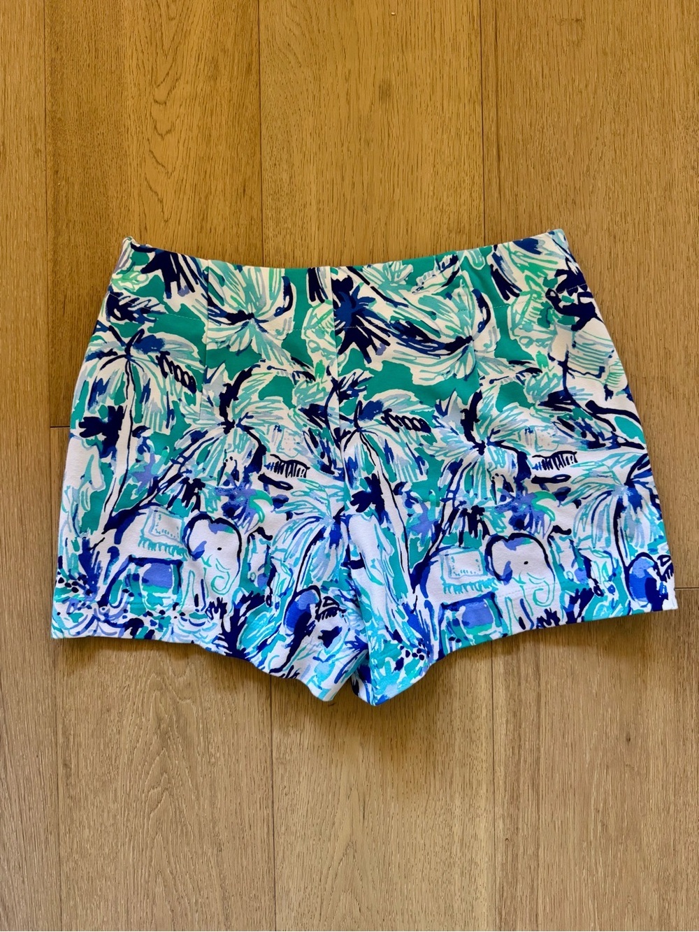 Lilly Pulitzer Teal Multi Swim-Ready Knit Shorts - Picture 3 of 5